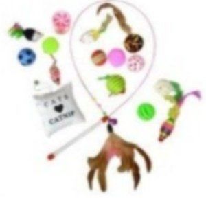 10 New Assorted Cat Toys Bundle of New Items Quantity - 10 Cat Toys *Assorted